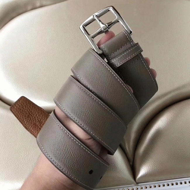 1:1 fake Hermes Etriviere 40 belt in etoupe color