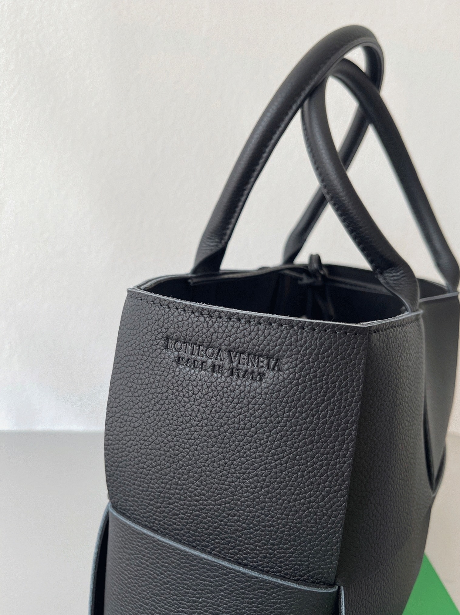 Fake Bottega Veneta Arco Small Tote Black