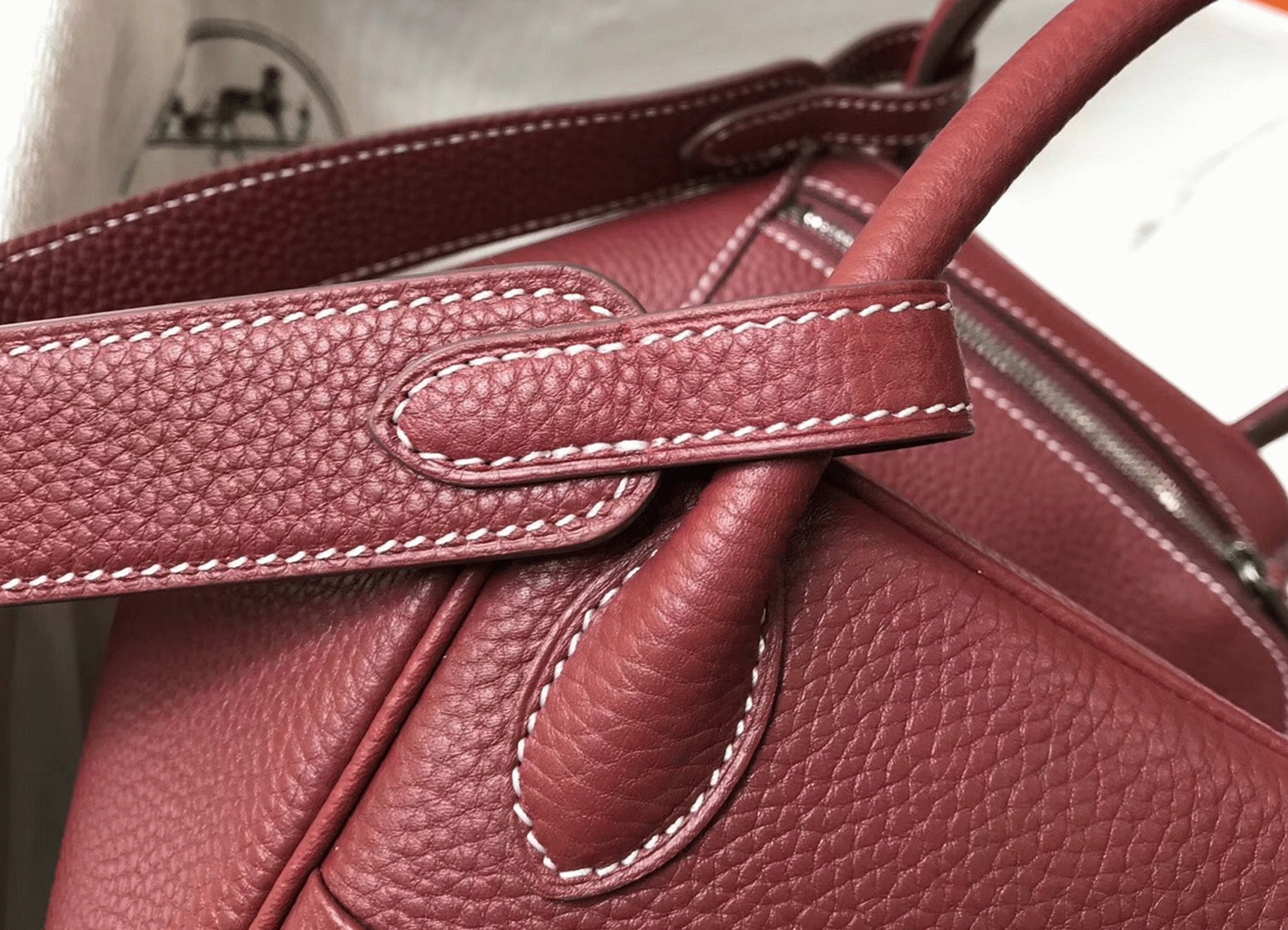 Knockoff Hermes Lindy 26cm handbag in bordeaux