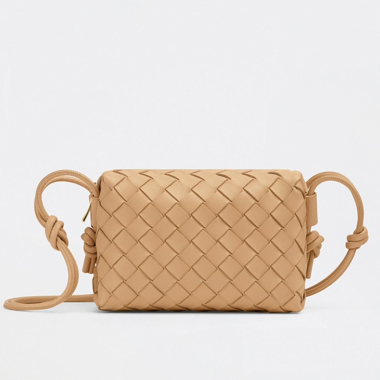 Fake Bottega Veneta Loop Mini Bag Almond