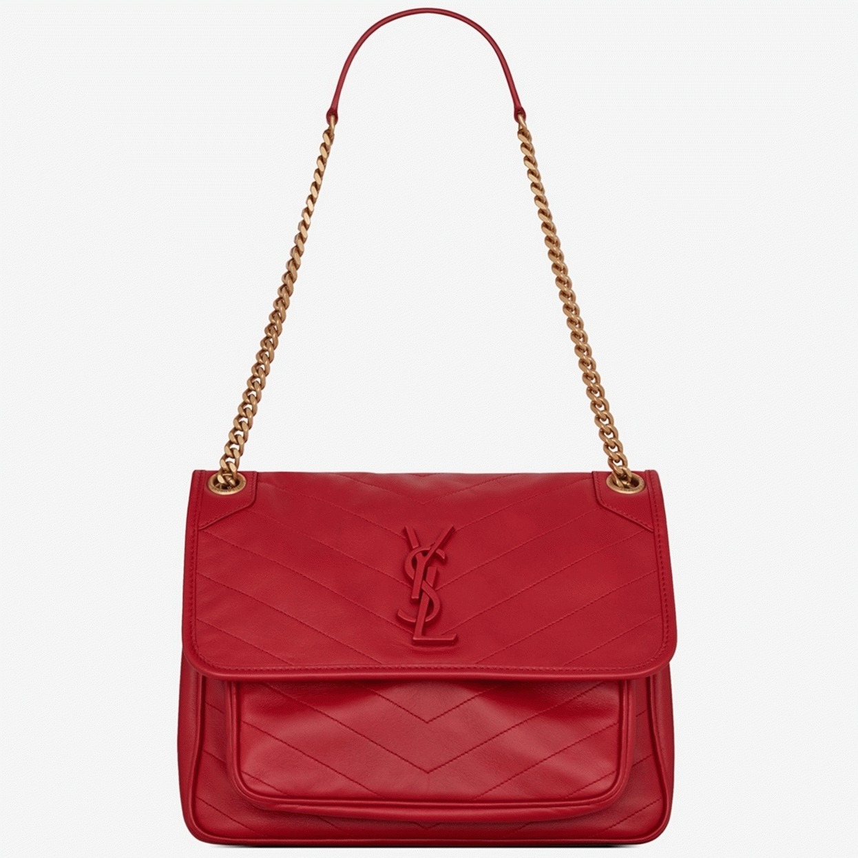 Replica Saint Laurent Niki Medium Chain Bag Red