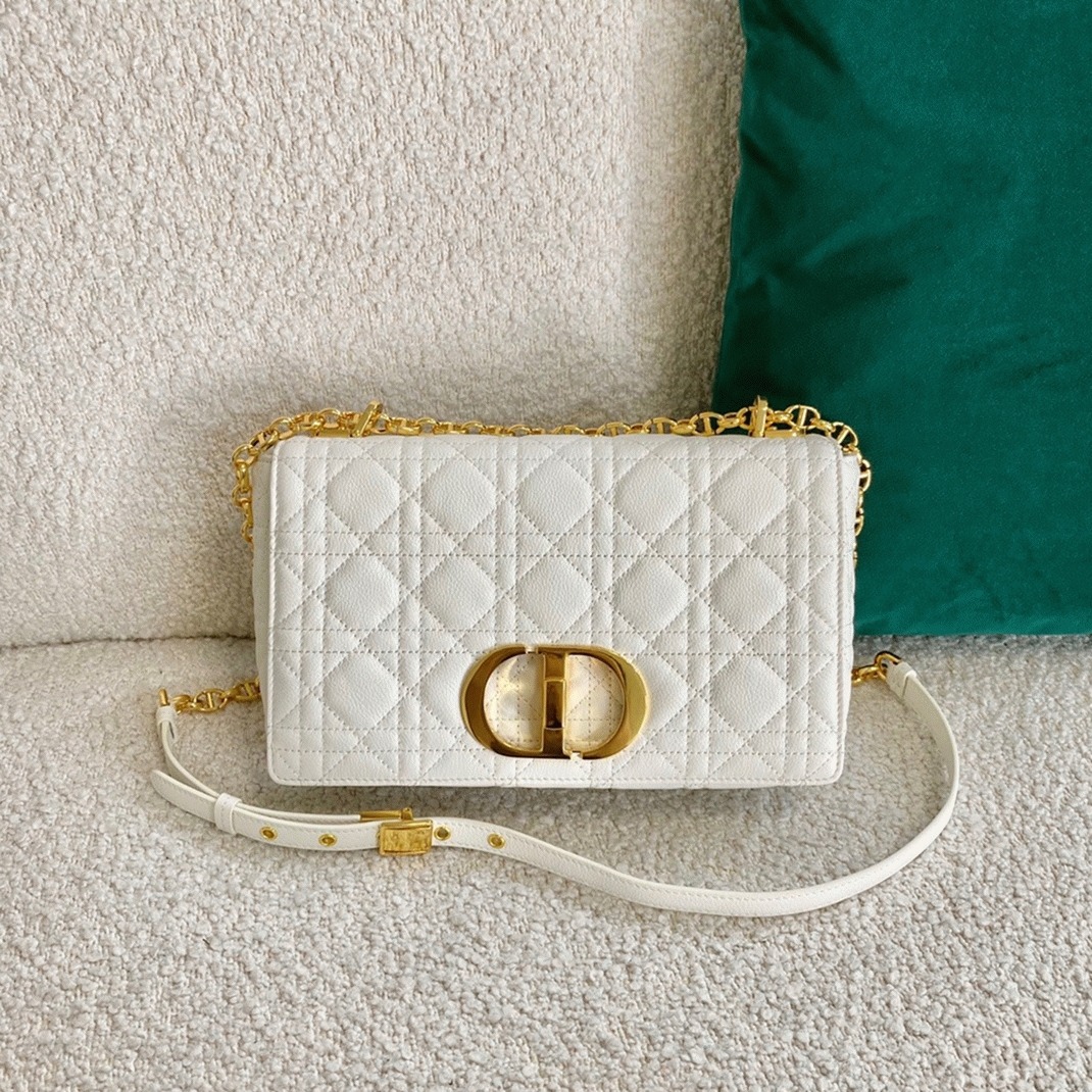 Dior Caro Medium Bag Replica in White