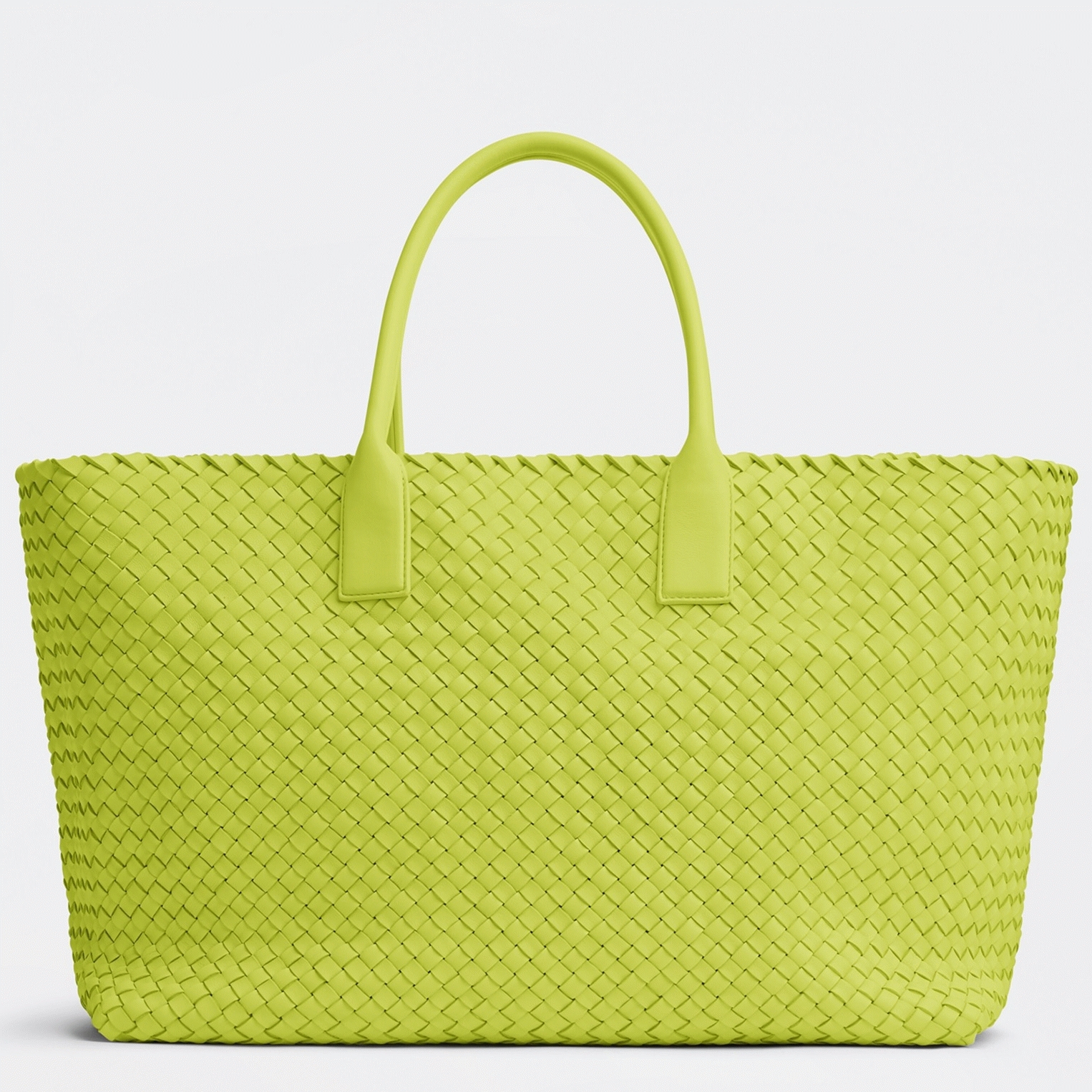 Top Quality Knockoff Bottega Veneta Cabat Large Bag In Acid Kiwi Intrecciato Lambskin