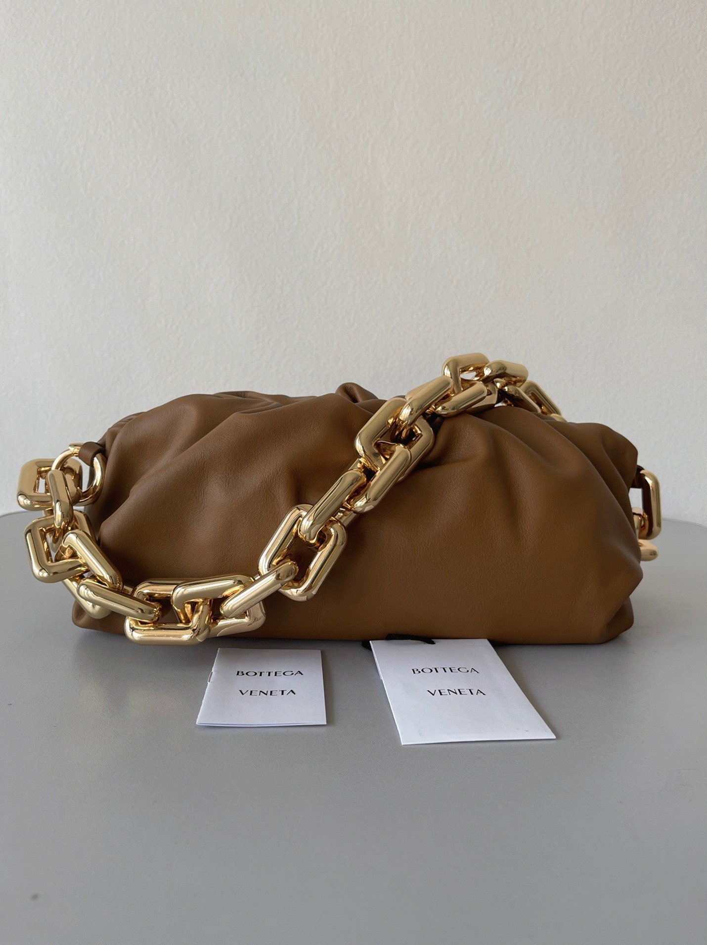 Replica Bottega Veneta The Chain Pouch Bag Teak