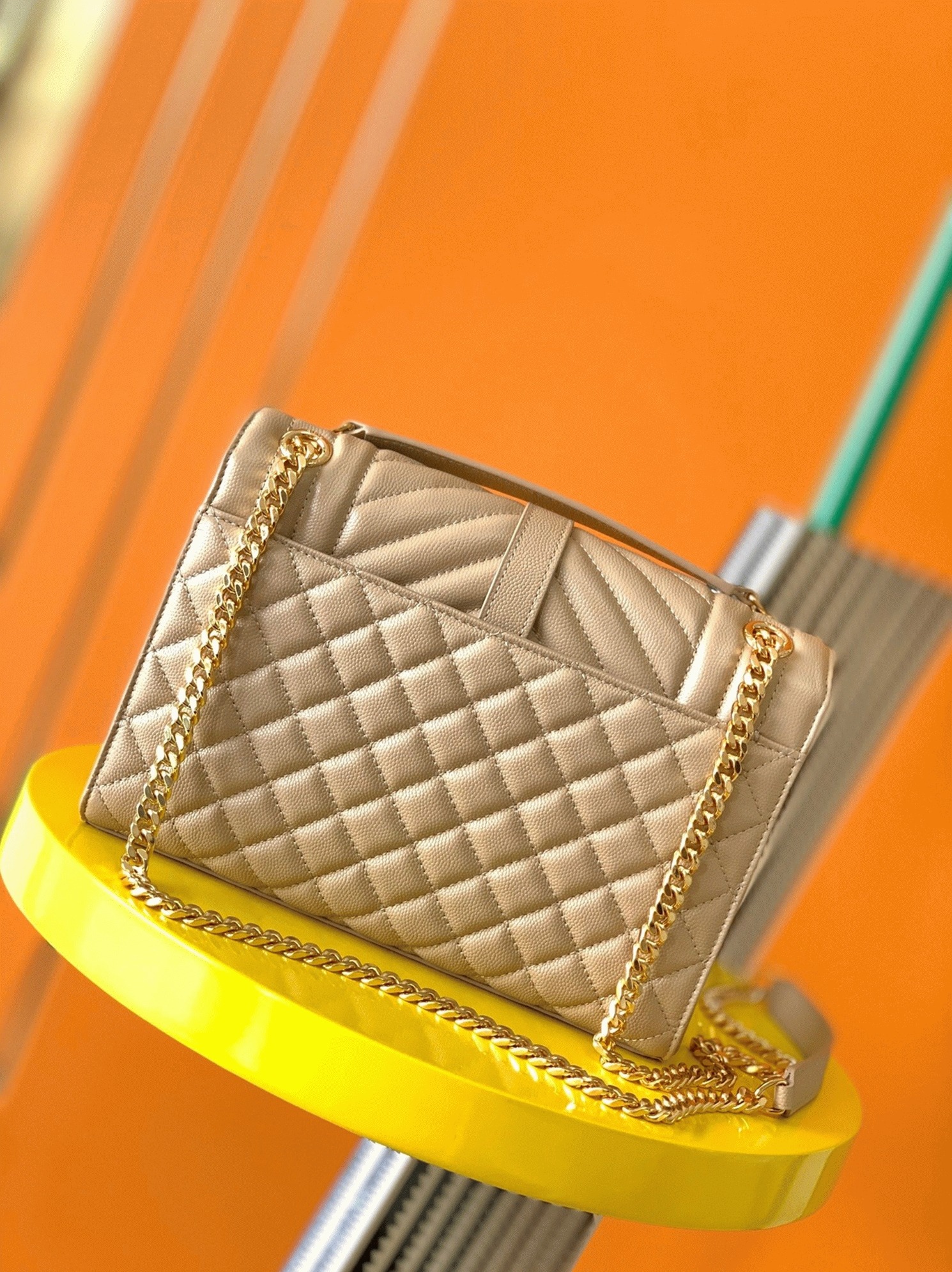 Replica Saint Laurent Envelope Medium Bag Beige
