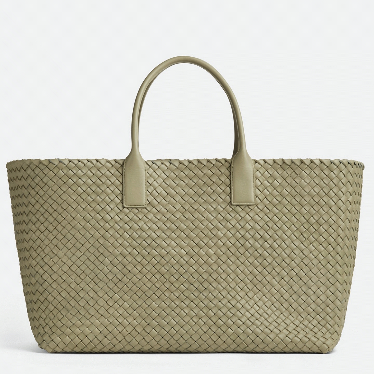 Top Quality Replica Bottega Veneta Cabat Large Bag In Travertine Intrecciato Lambskin