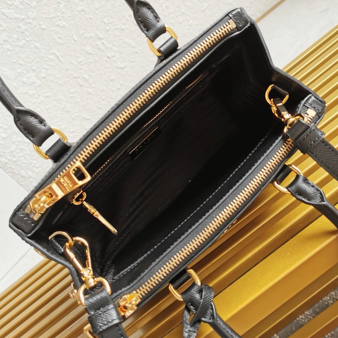 Black Prada Galleria Small Bag Fake