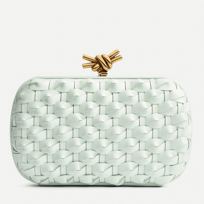 Replica Bottega Veneta Knot Minaudiere Clutch Glacier