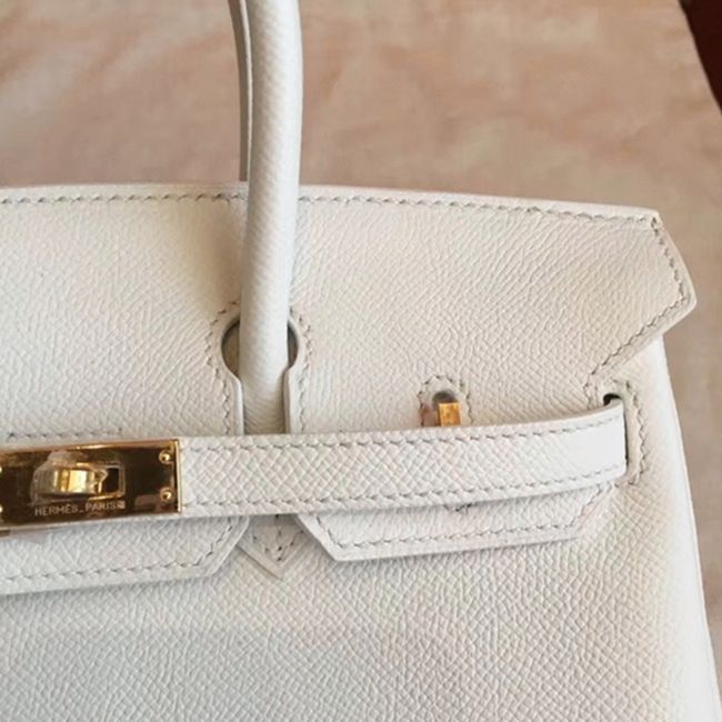 Premium Replica White Hermes Birkin 25cm Handbag
