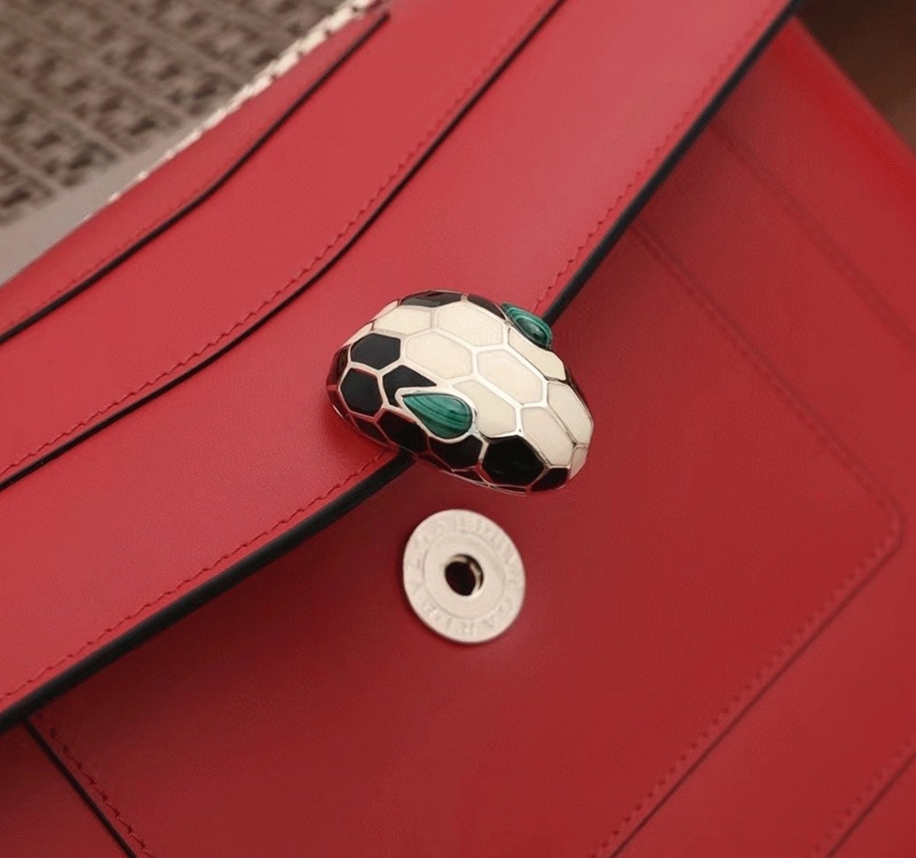 Replica Bvlgari Serpenti Forever Large Shoulder Bag Red Calfskin