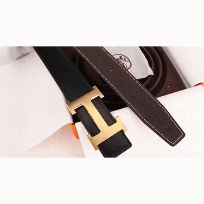 Chocolate clemence fake Hermes H belt buckle