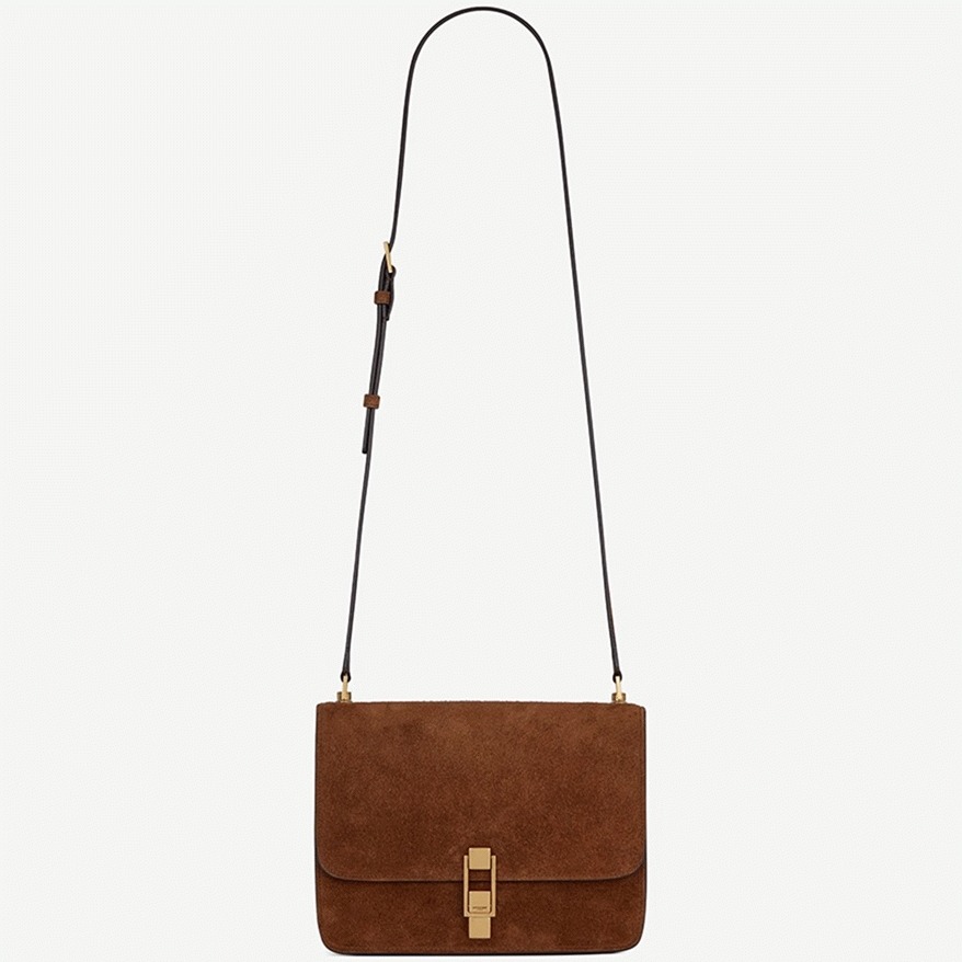 Fake Saint Laurent Le Carre Satchel Bag Brown