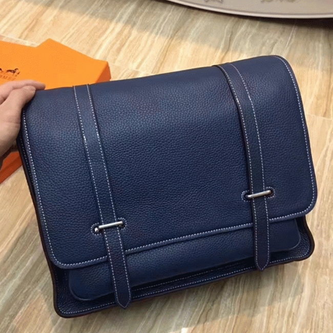 Dark Blue Cheap Knockoff Hermes Steve Messenger Bag