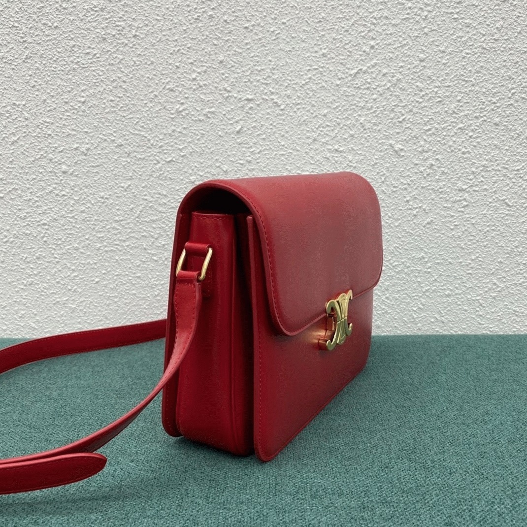 Top Quality Fake Celine Triomphe Large Bag In Red