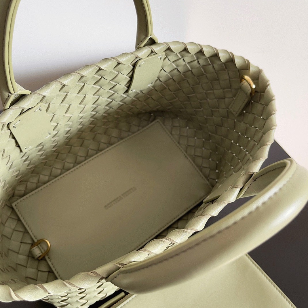 Top Quality Knockoff Bottega Veneta Cabat Mini Bag In Travertine Intrecciato Lambskin