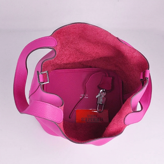 Peach fake Hermes Picotin Lock handbag