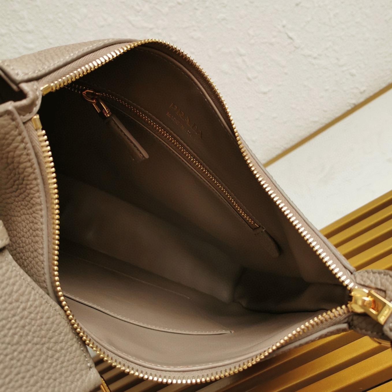 Prada Shoulder Bag Fake in Grey
