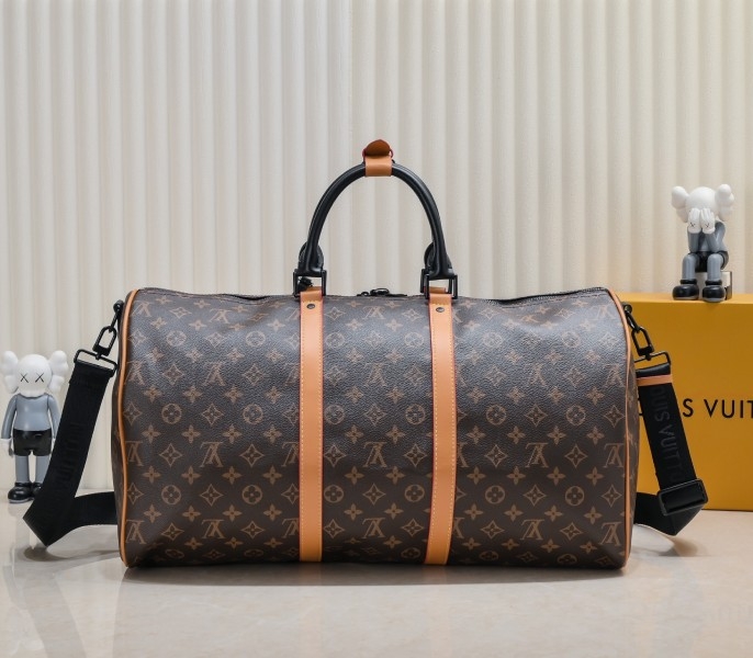 LV Monogram Canvas Keepall Bandouliere 50 With Jacquard Strap