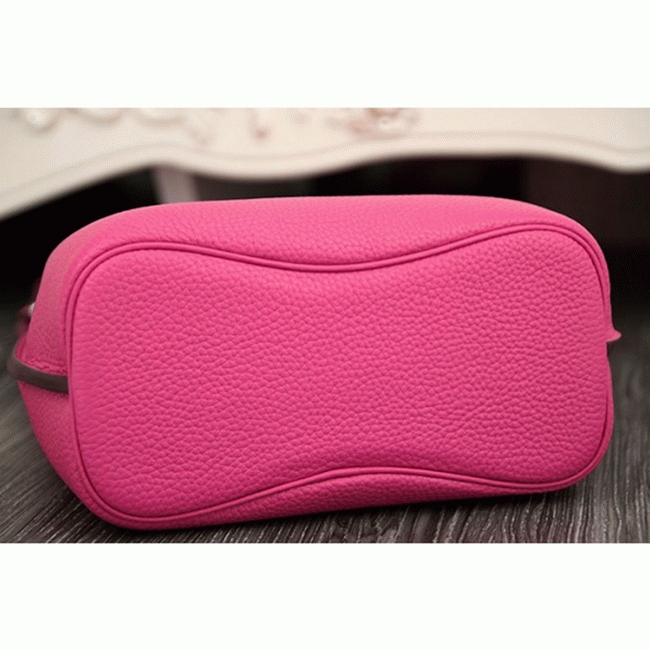 Rose Red Leather Replica Hermes So Kelly 22cm Vivid Shoulder Bag