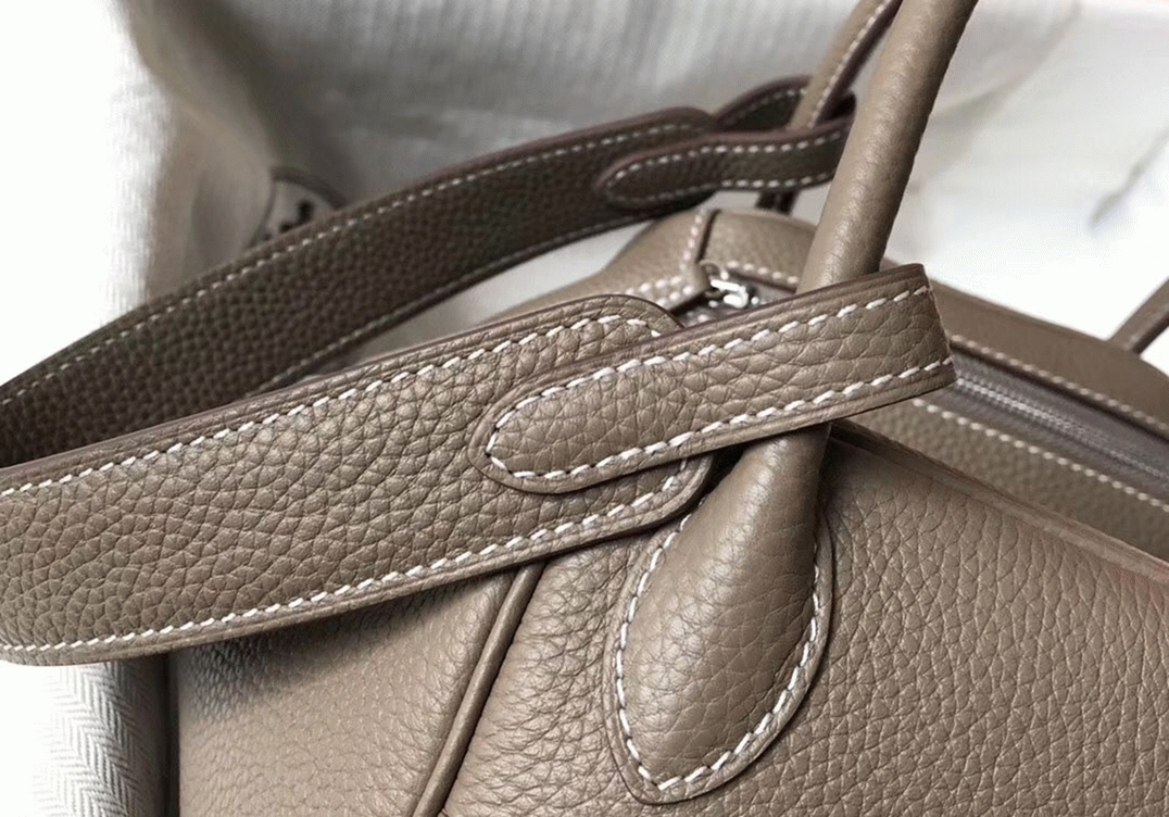 Designer replica Hermes Lindy 26cm handbag in taupe grey