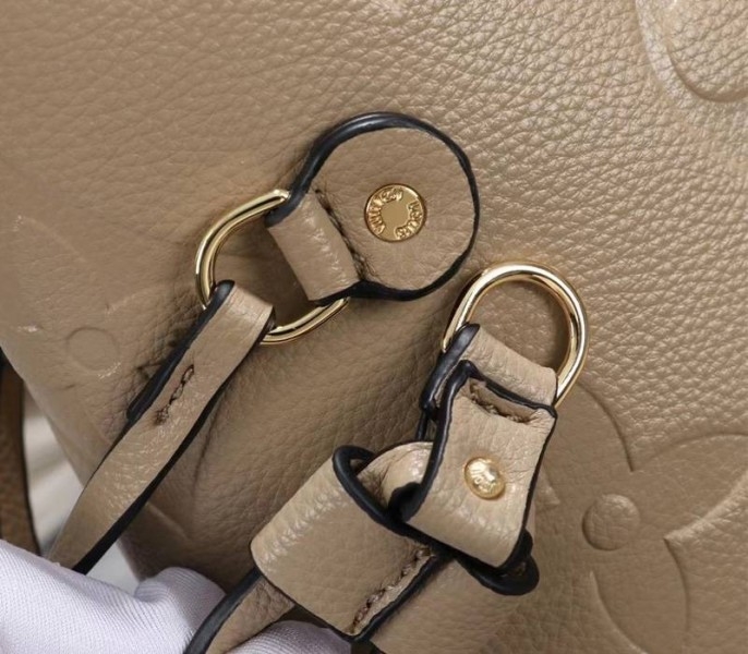 Louis Vuitton Monogram Empreinte Neverfull MM Tote In Beige