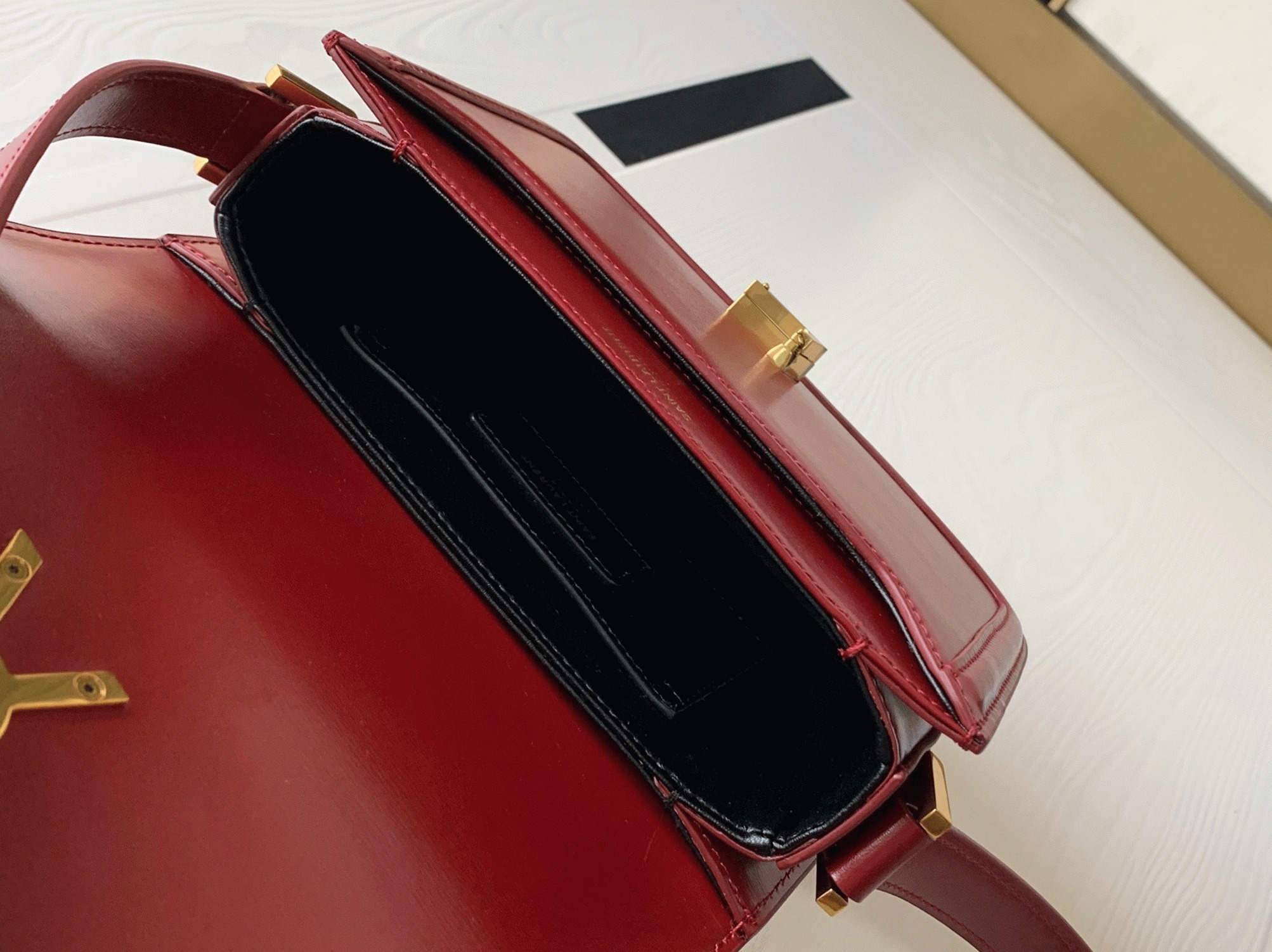 Replica Saint Laurent Small Solferino Bag Red Calfskin