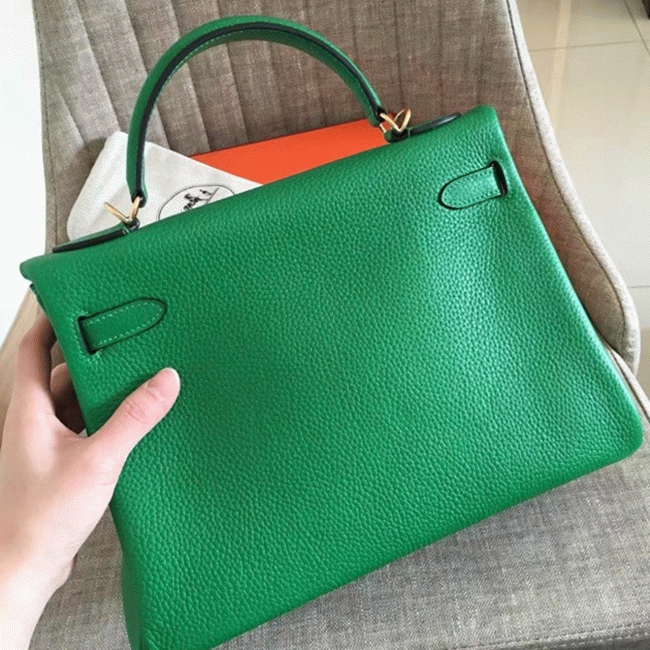 Bamboo Clemence Knockoff Hermes Kelly Retourne 32cm Soft Tote