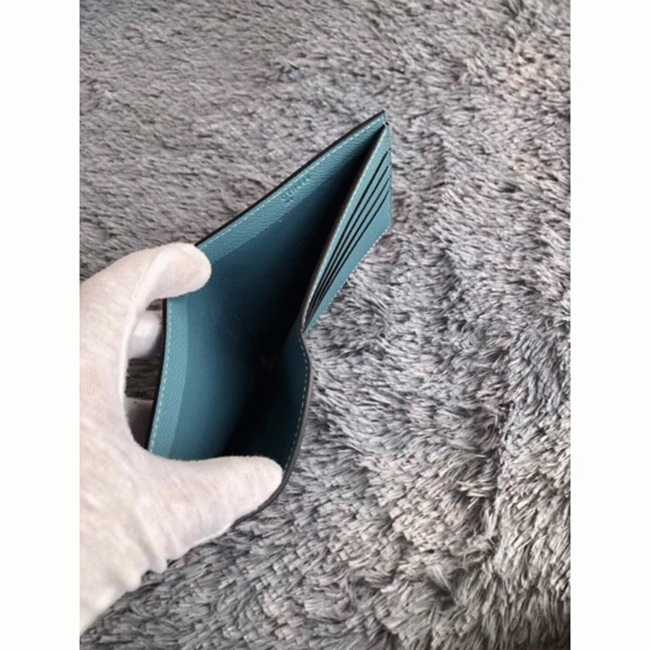 Blue jean top fake Hermes Copernic compact wallet