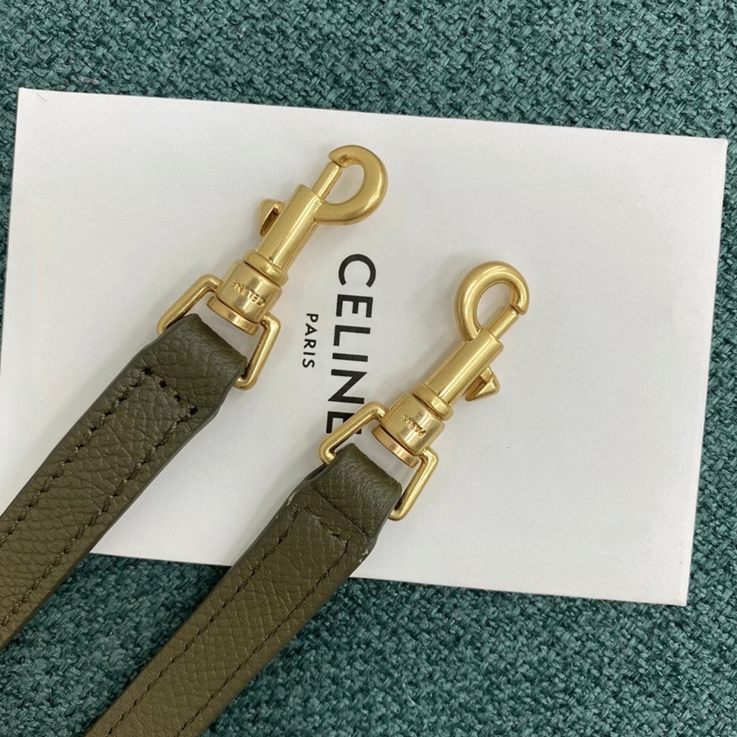 Celine Belt Nano Bag Fake in Army Green
