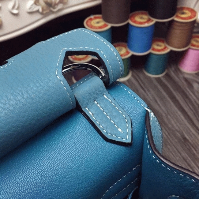 Blue jean knockoff Hermes Jypsiere 34cm handbag