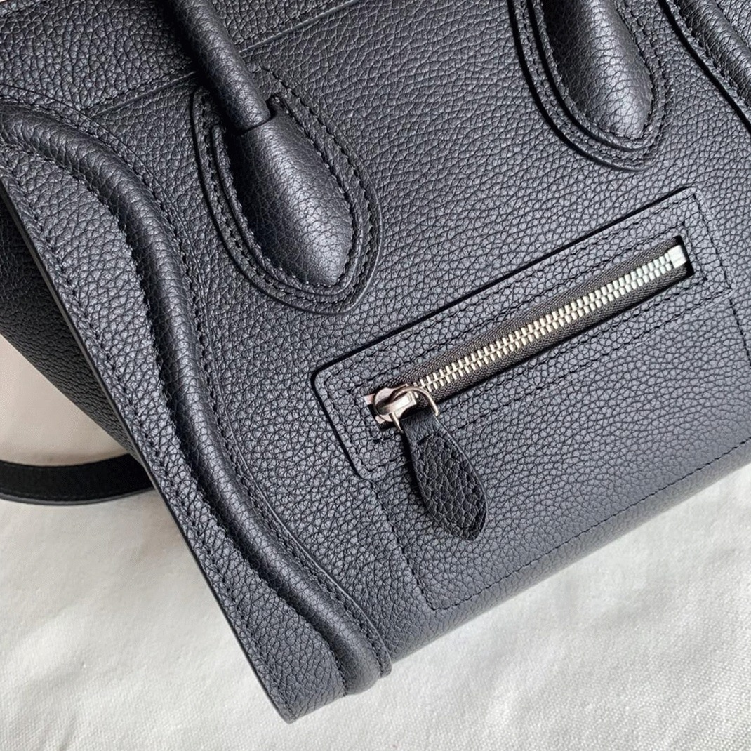 Celine Nano Luggage Tote Bag Replica in Black