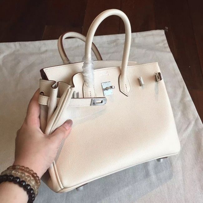 Beige Hermes Birkin 25cm Affordable Copy