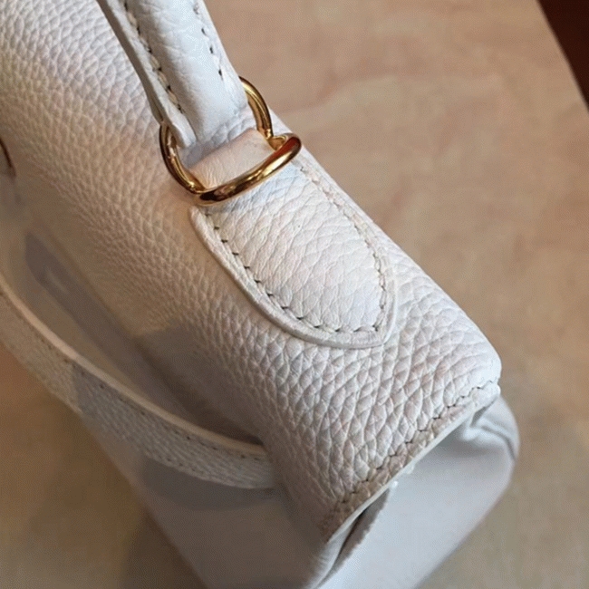 White Clemence Replica Designer Kelly Retourne 32cm Hermes Handbag