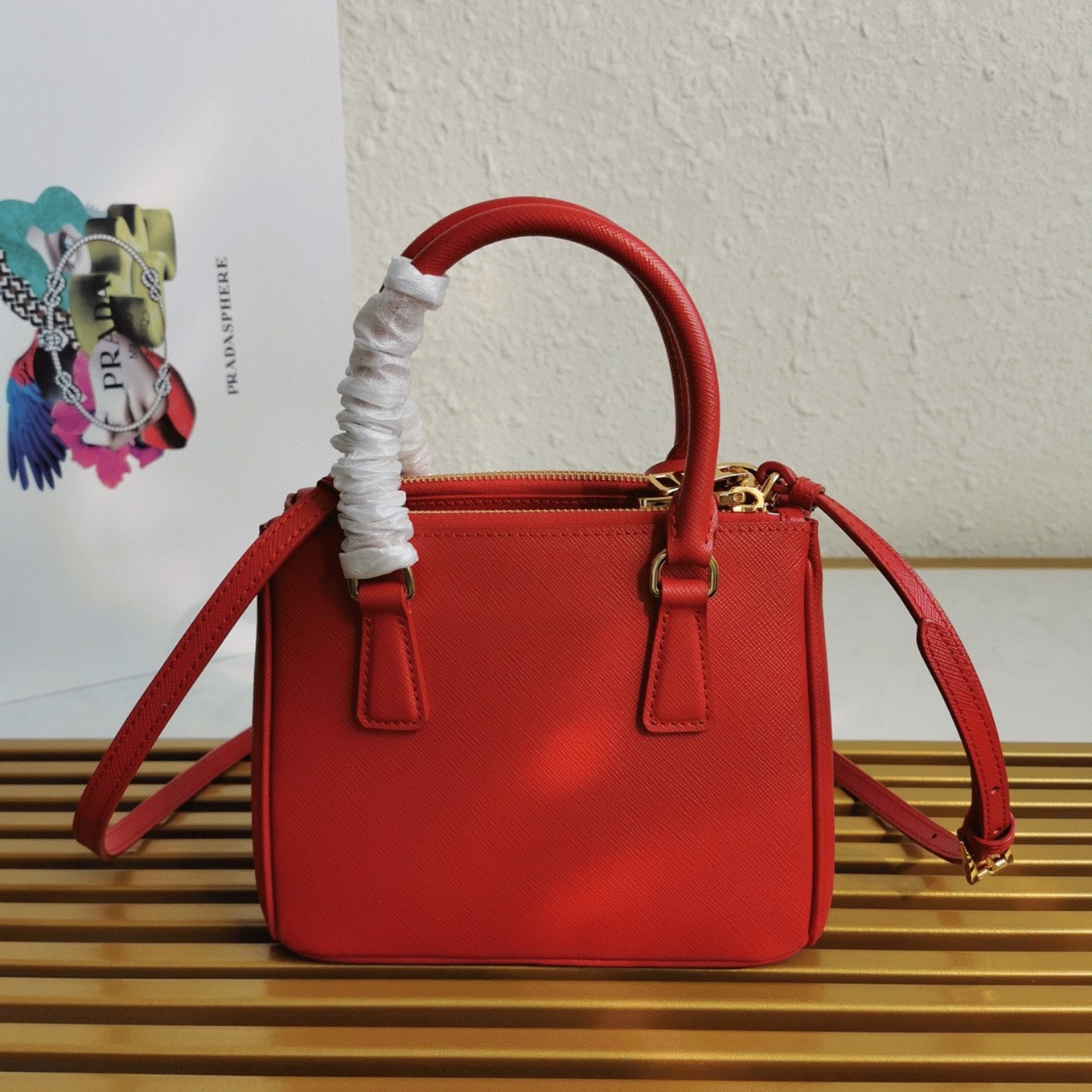 Red Prada Mini Galleria Bag Replica