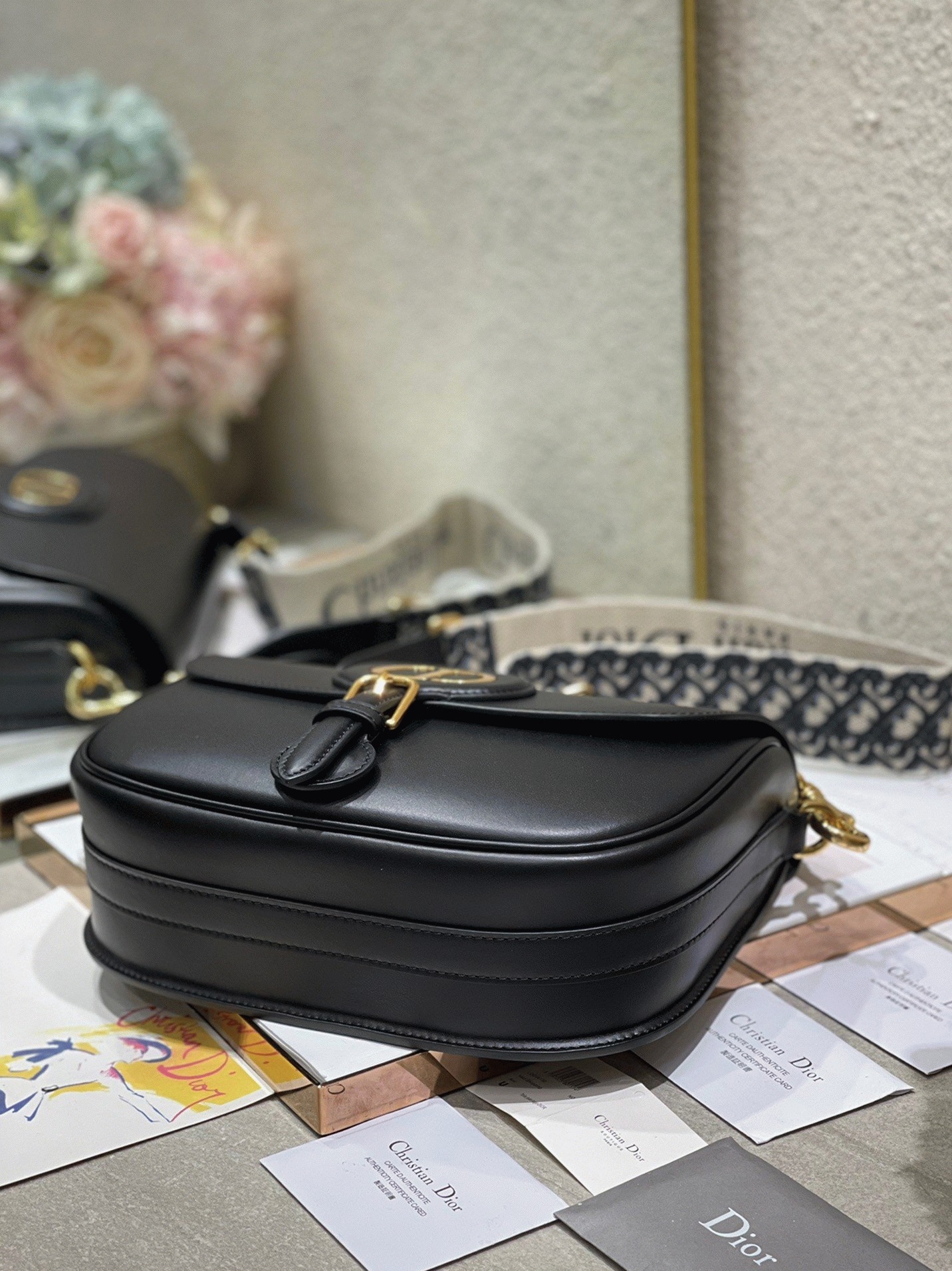 Dior Bobby Large Bag Fake in Black