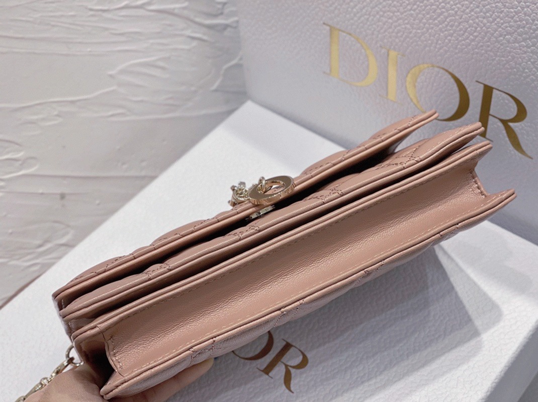 Dior Miss Dior Mini Bag Fake in Poudre Cannage Lambskin