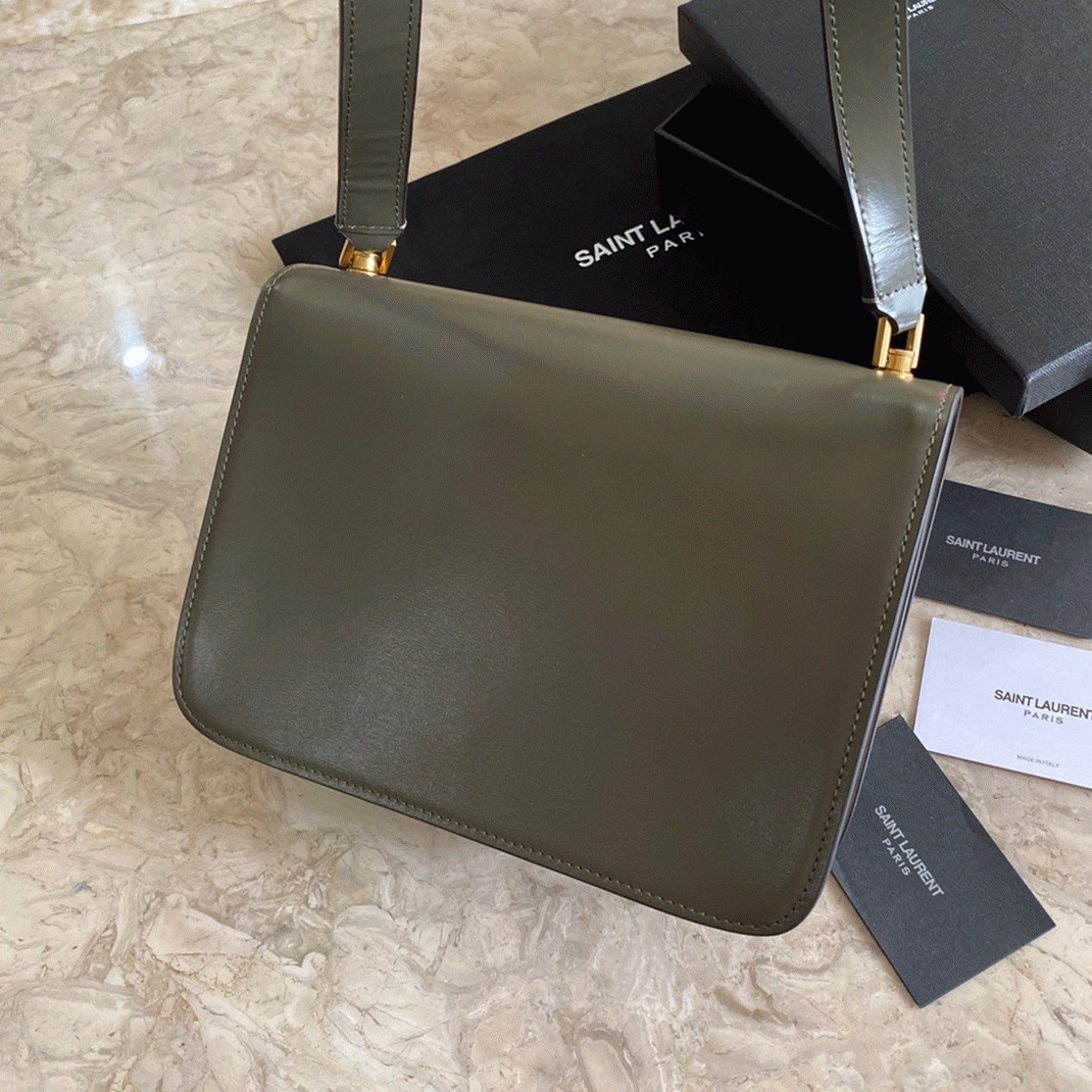 Fake Saint Laurent Le Carre Satchel Bag Olive