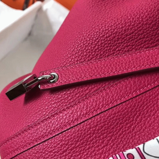 Peach knockoff Hermes Picotin Lock 18cm handbag