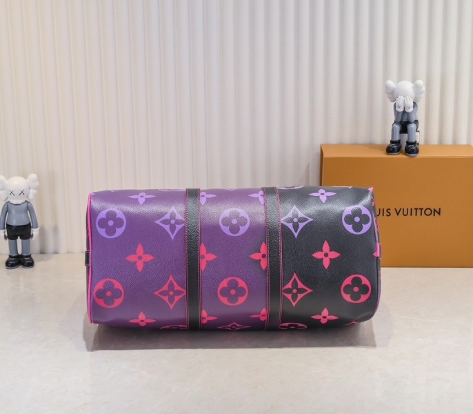 LV Spring 2022 Keepall 45 Travel Bag In Midnight Fuchsia