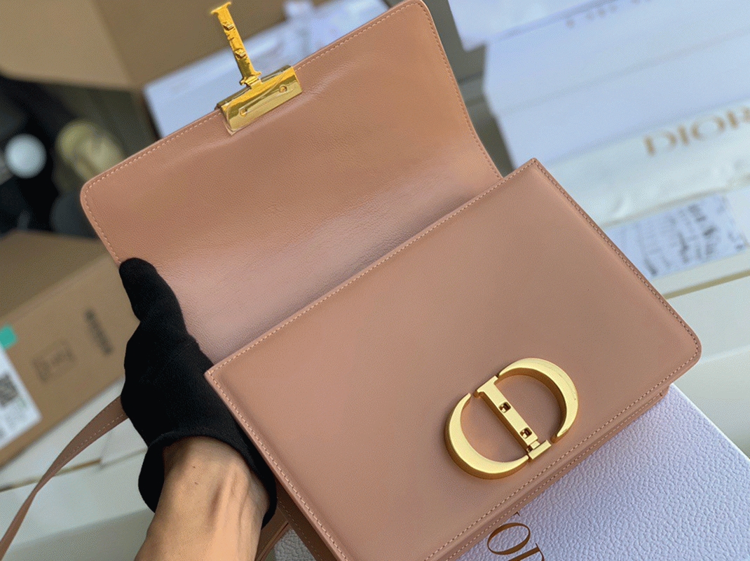 Dior 30 Montaigne Medium Bag Knockoff in Poudre Box Calfskin