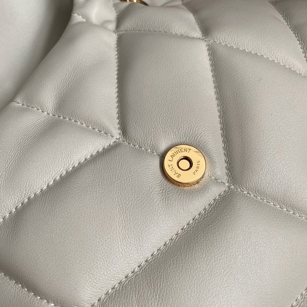 Replica Saint Laurent Puffer Small Chain Bag White Lambskin