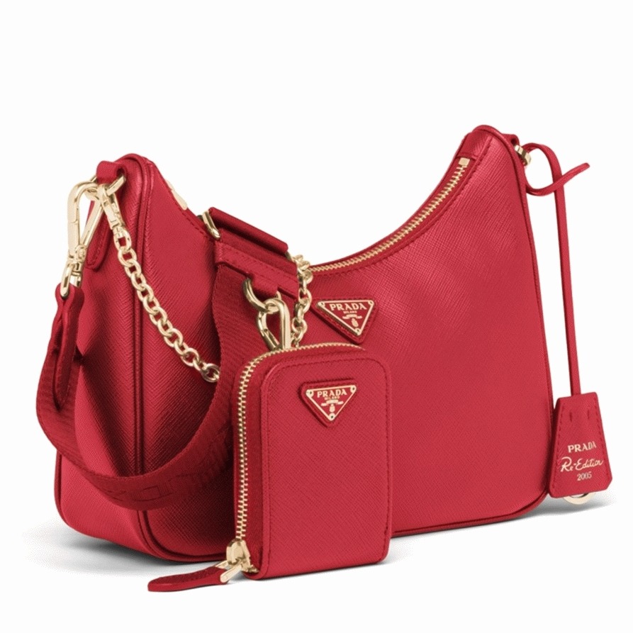 Prada Re-Edition 2005 Shoulder Bag Replica in Red