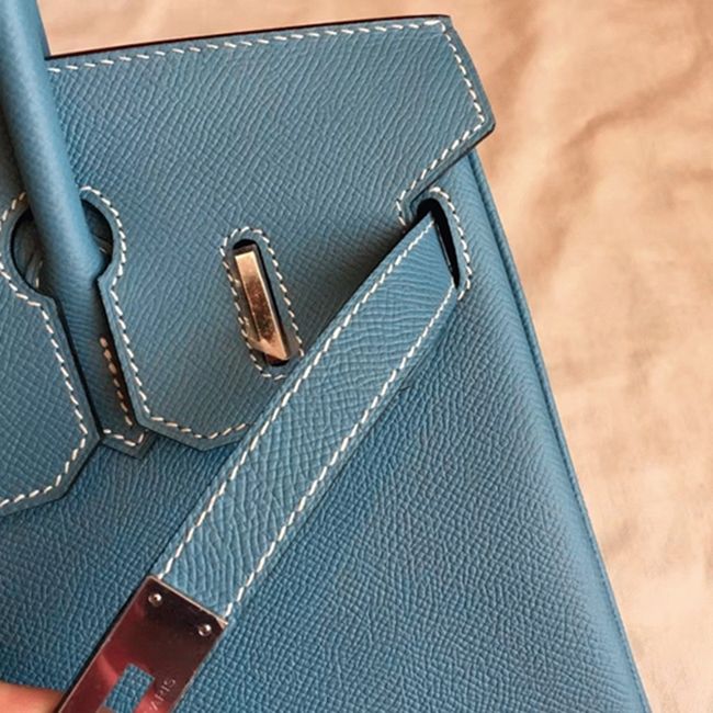 Blue Jean Hermes Birkin 30cm Imitation Handbag