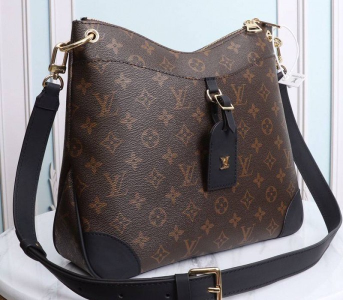 Louis Vuitton Monogram Canvas Odeon MM Bag In Black
