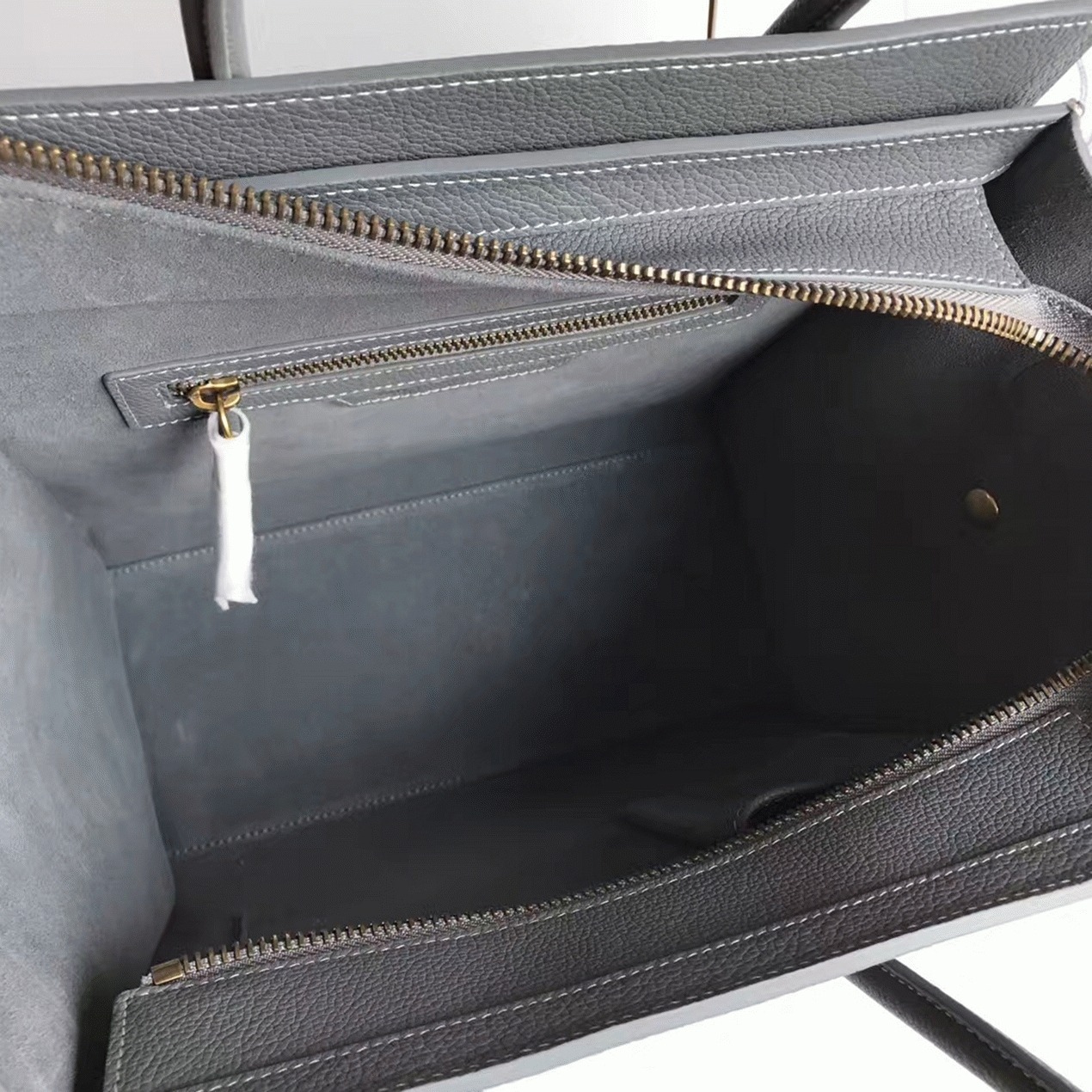 Celine Micro Luggage Tote Bag Faux in Kohl