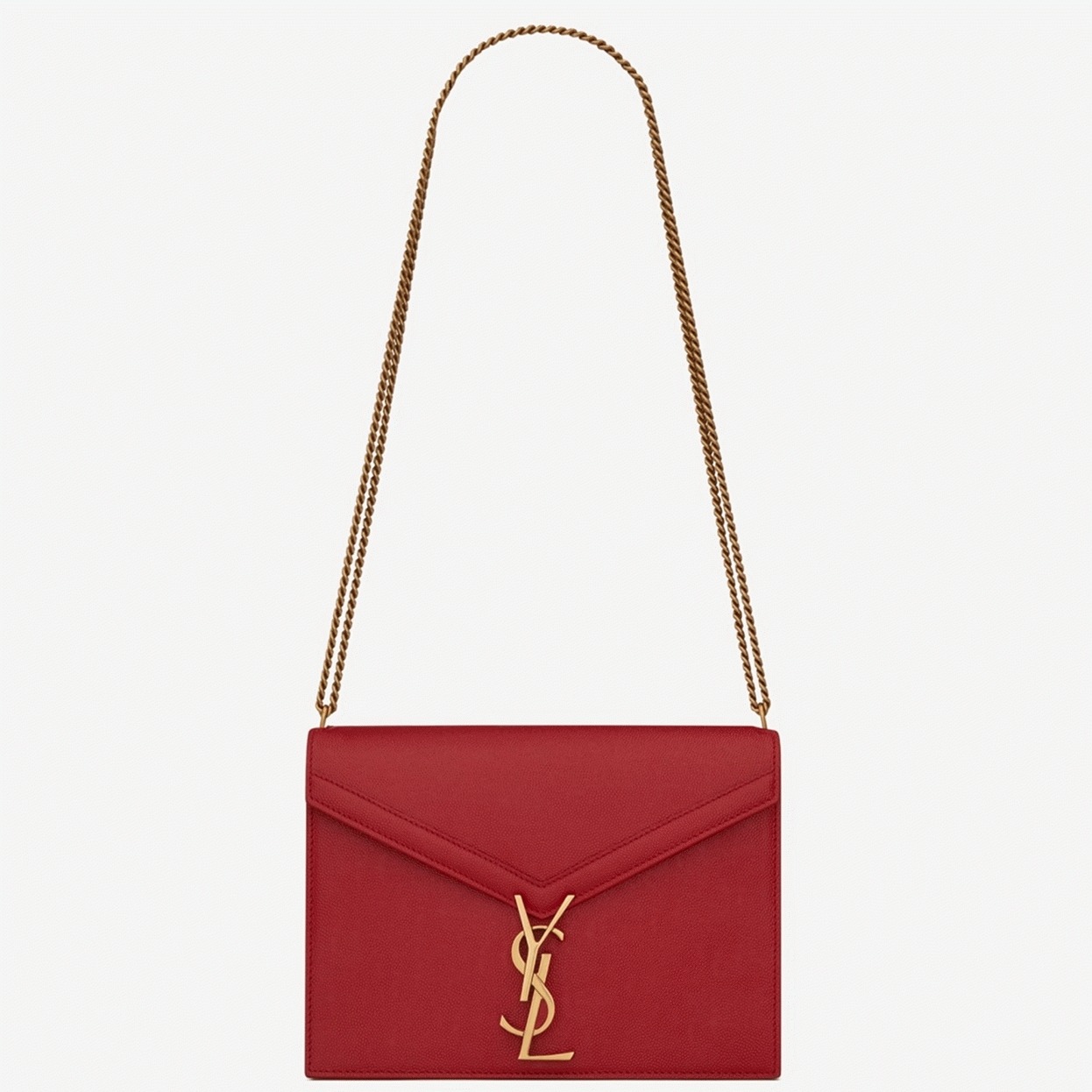 Replica Saint Laurent Cassandra Medium Chain Bag Red