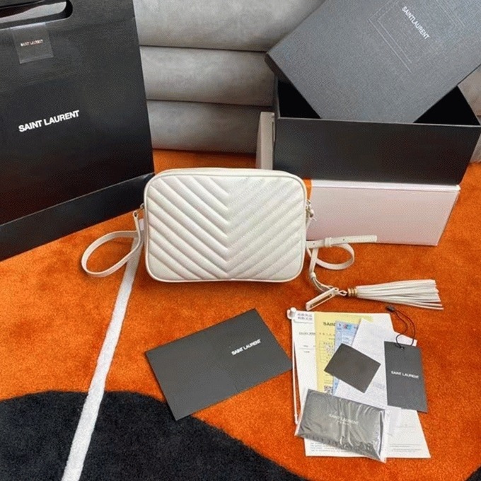 Fake Saint Laurent Lou Camera Bag White