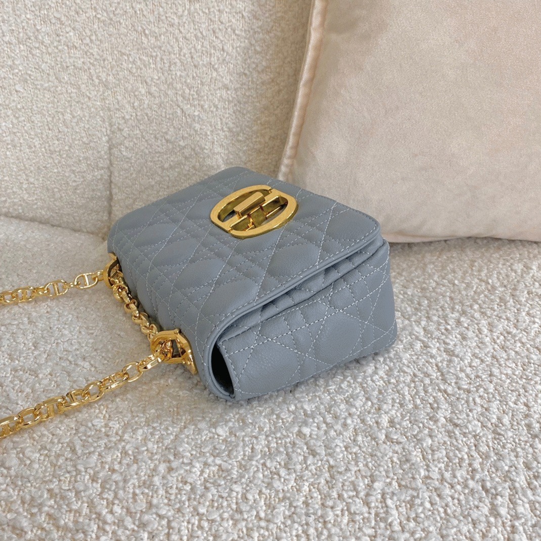 Dior Caro Small Bag Fake in Cloud Blue