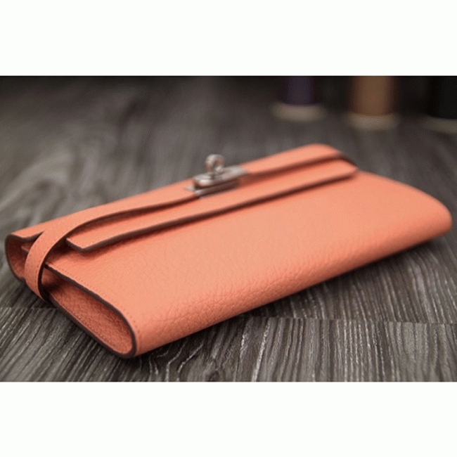 Crevette best replica Hermes Kelly Longue wallet