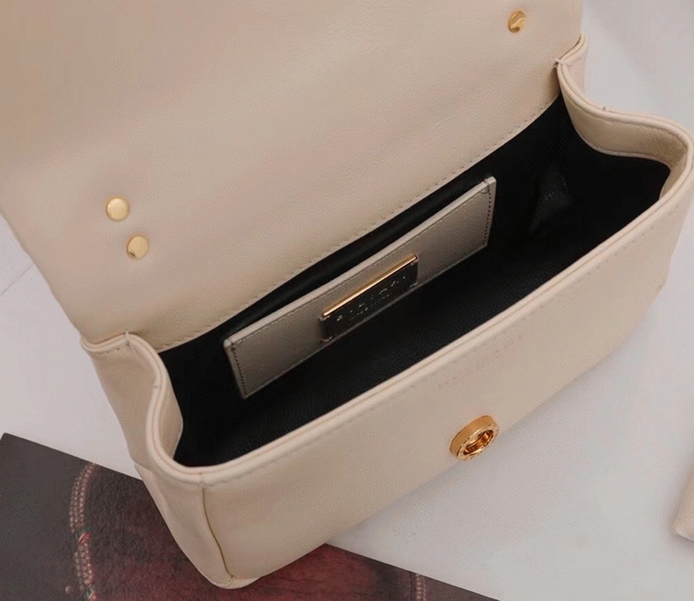 Knockoff Bvlgari Serpenti Cabochon Mini Bag White Calfskin